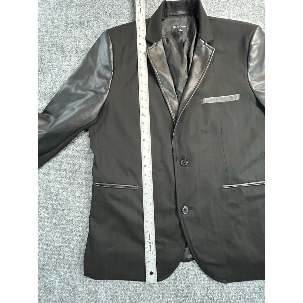 International Concepts Women's XL Black Faux Leather Career Blazer Office Jacket - Picture 7 of 9